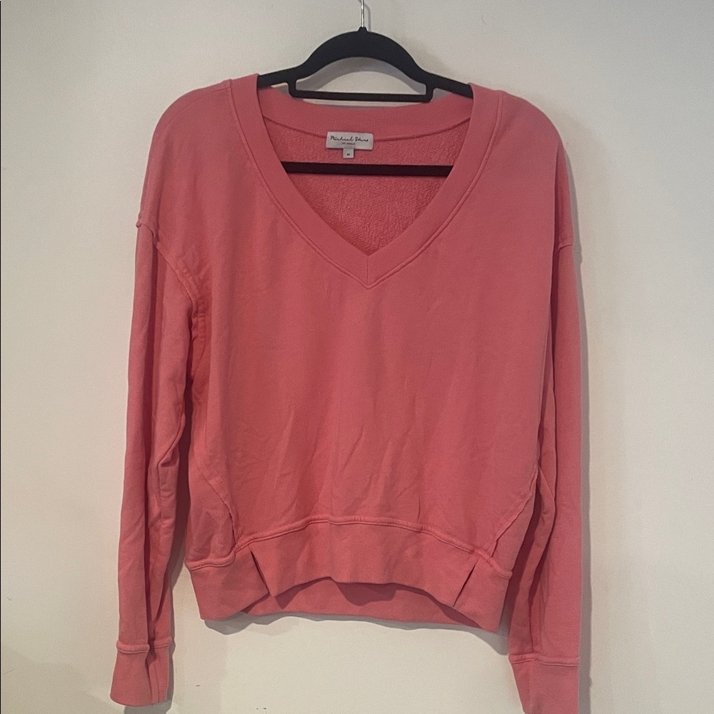 Michael Stars Coral V-Neck Sweater